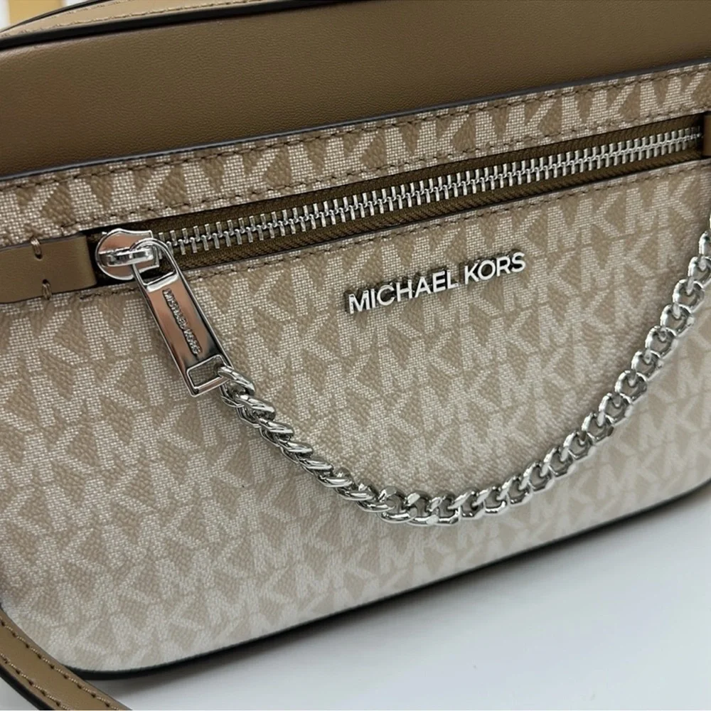 MICHAEL KORS Jet Set Lg Ombré Signature Logo EW Crossbody Body East West Husk
